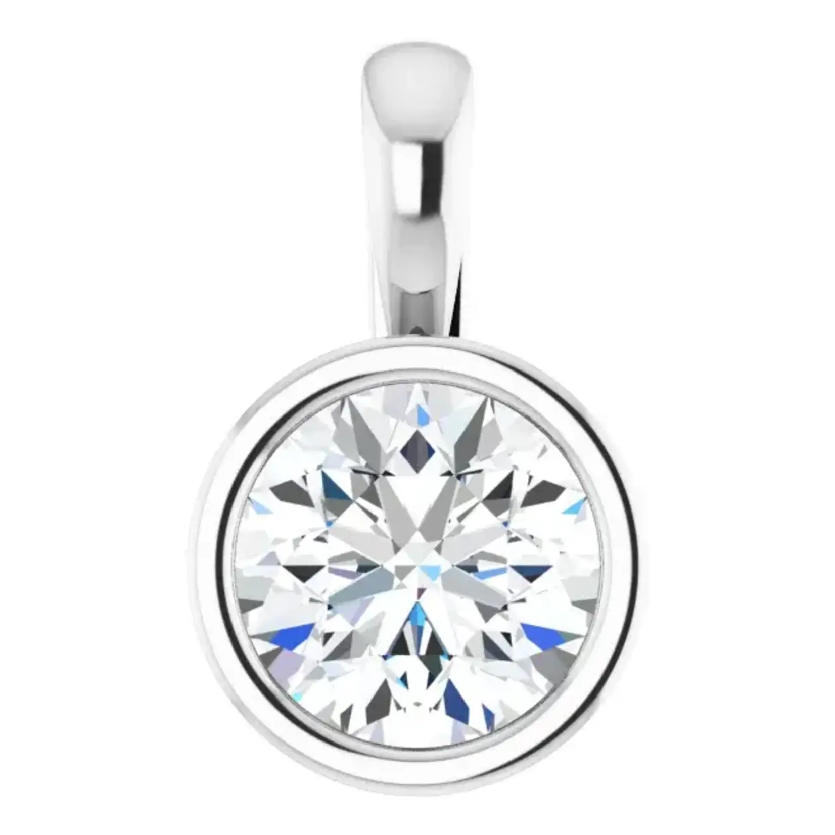 Mckay Diamonds Round Lab Grown Diamond Pendant/6.5mm/ F VS