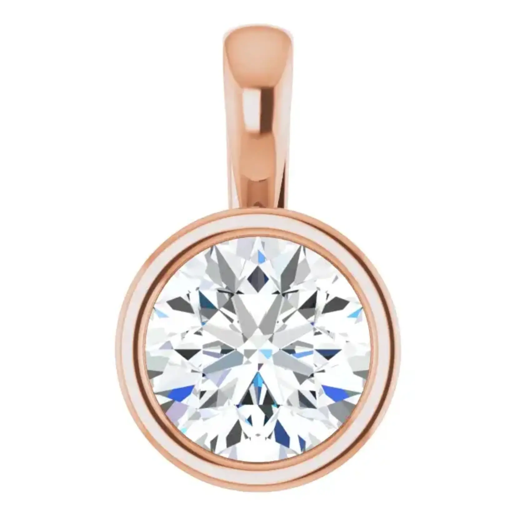 Mckay Diamonds Round Lab Grown Diamond Pendant/6.5mm/ F VS
