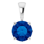 Mckay Diamonds Lab-Grown Blue Sapphire Ornate Pendant/6.00mm