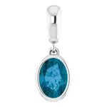 Mckay Diamonds Oval Bezel Set London Blue Topaz Gold Pendant/ 7x5mm