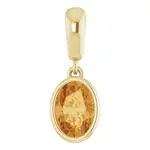 Mckay Diamonds Oval Bezel Set Citrine Gold Pendant/ 7x5mm