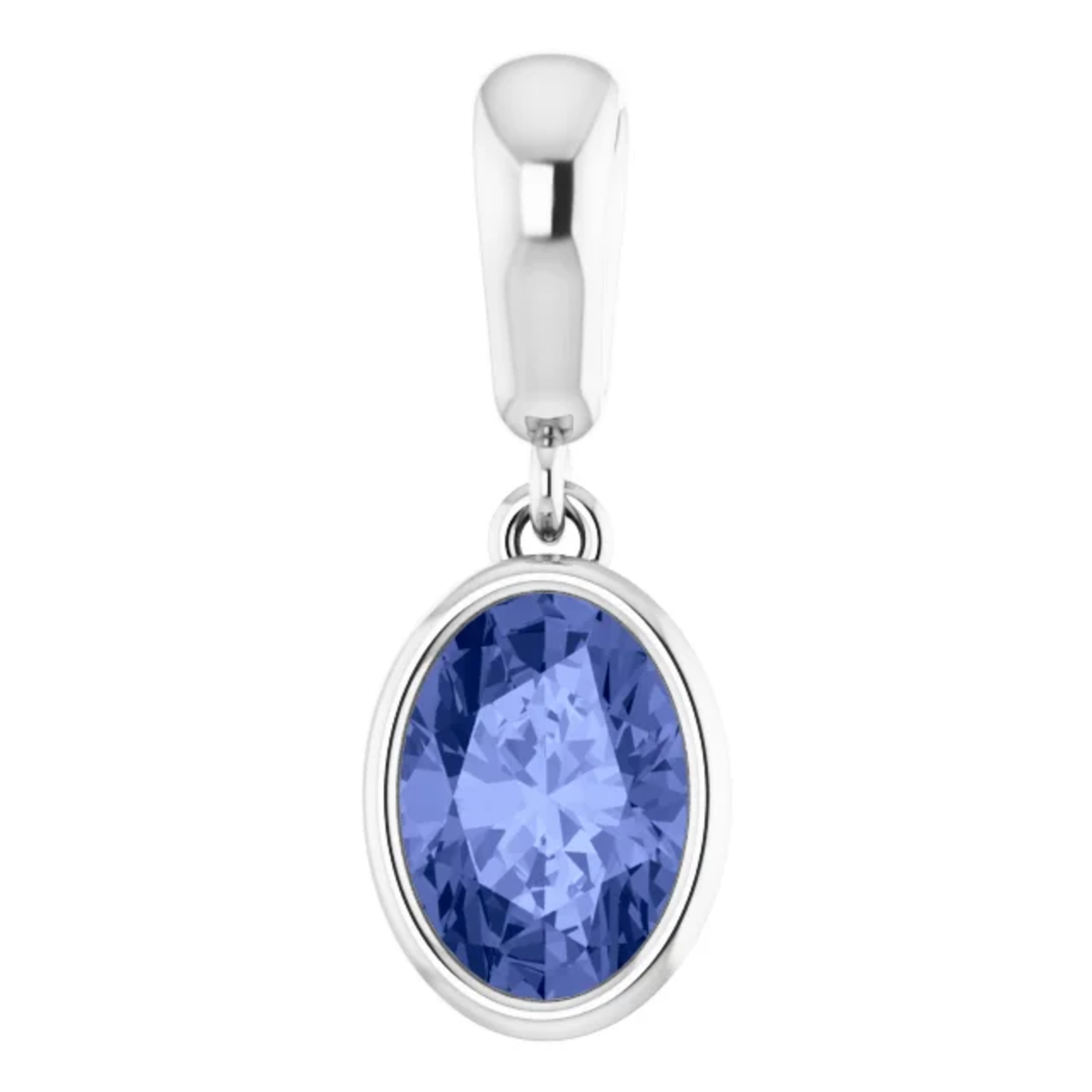 Mckay Diamonds Oval Bezel Set Tanzanite Gold Pendant/ 7x5mm
