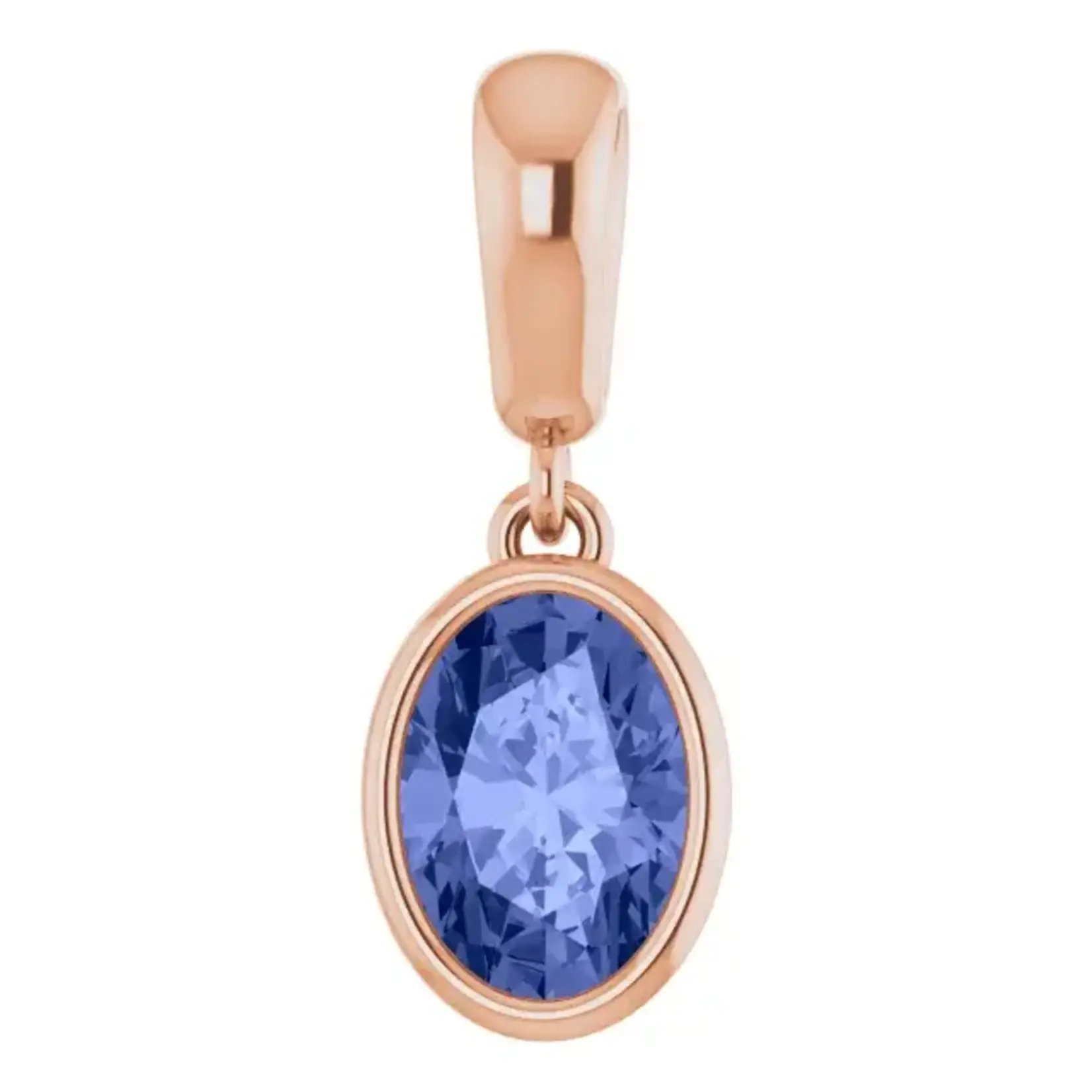 Mckay Diamonds Oval Bezel Set Tanzanite Gold Pendant/ 7x5mm