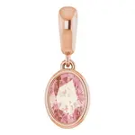Mckay Diamonds Oval Bezel Set Morganite Gold Pendant/ 7x5mm