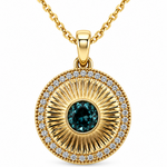 Montana Sapphire Sunburst Pendant