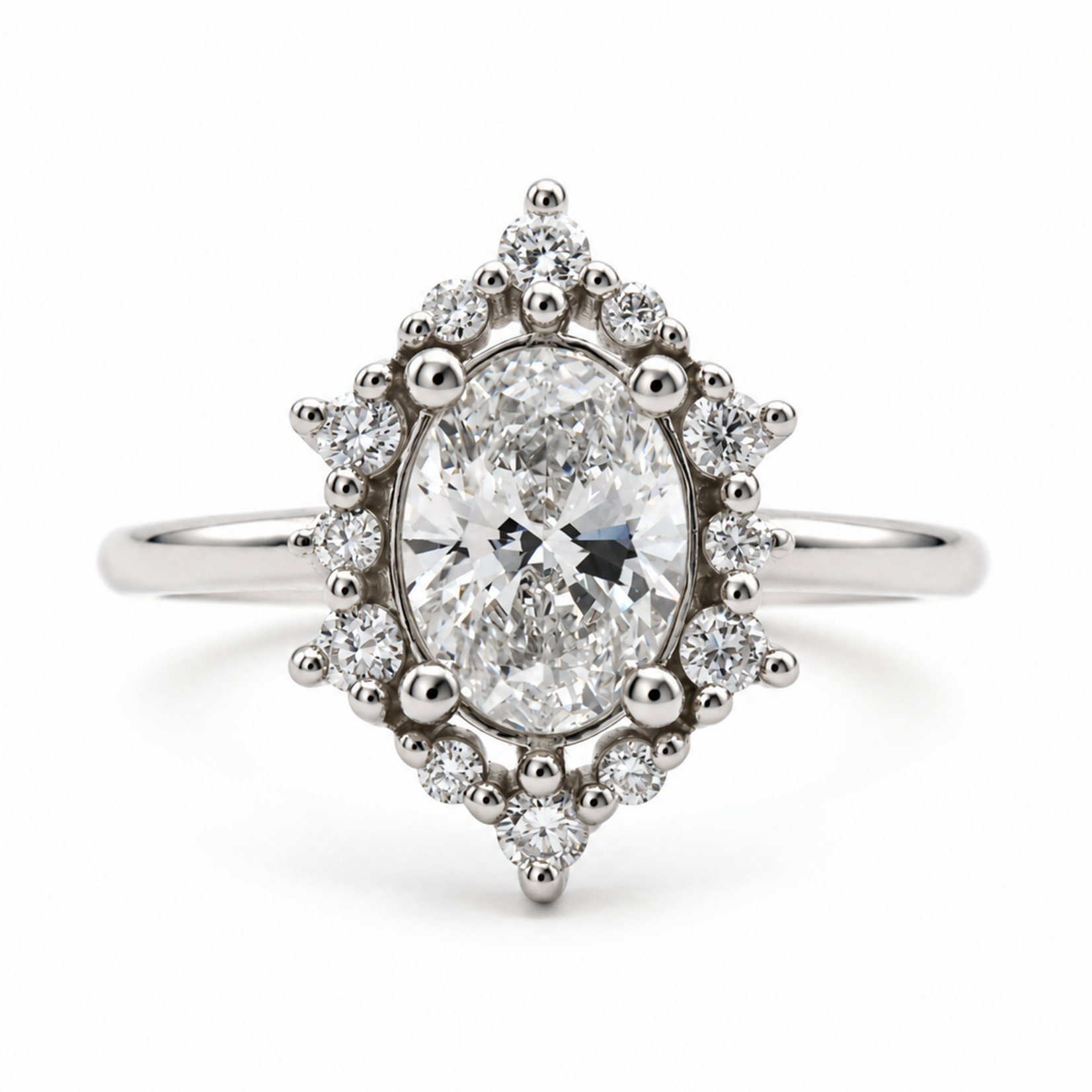 Mckay Diamonds Vintage Halo LG Oval Diamond Ring