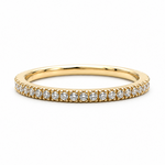 14K Gold Small Pavé Band with Lab-Grown Diamonds