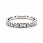 14K Gold Classic Prong Set Band with Lab-Grown Diamonds