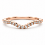 14K Gold Contour Pavé Band with Lab-Grown Diamonds
