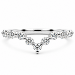 14K Gold Contour Shared Prong Band with Lab-Grown Diamonds