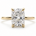 Mckay Diamonds LG Elongated Cushion Hidden Halo Diamond Ring