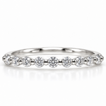 14K Gold Shared Prong Band with Lab-Grown Diamonds