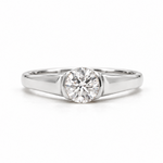 Mckay Diamonds LG Half Bezel Diamond Solitaire Ring