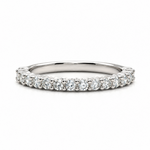 14K Gold Double Shared Prong Band with Lab-Grown Diamonds