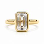 Mckay Diamonds LG Emerald Cut Diamond Bezel Ring