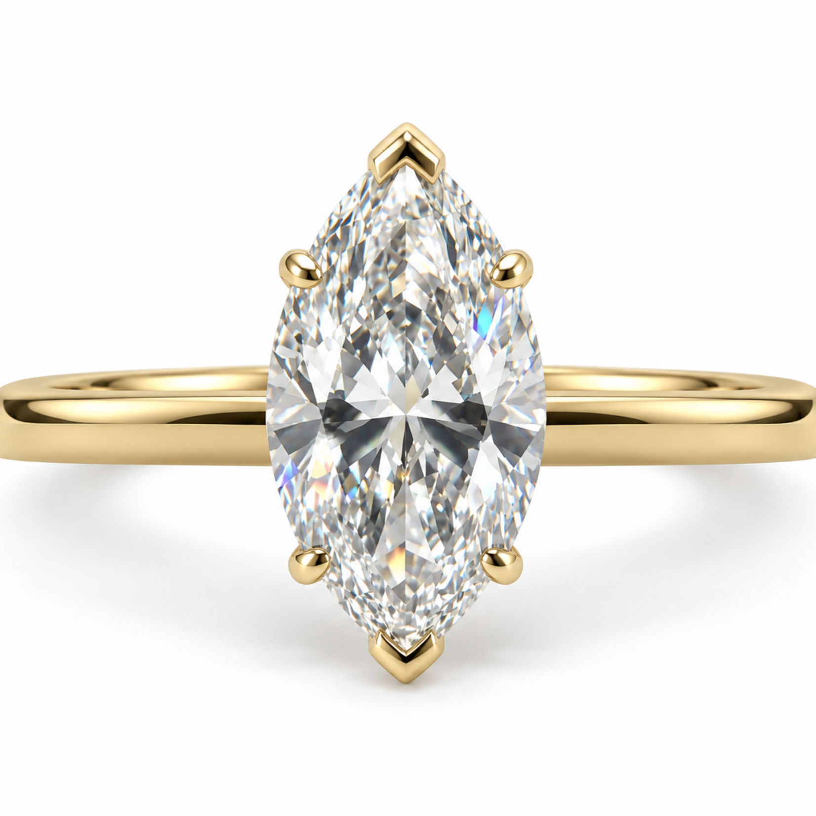 Marquise LG Diamond Hidden Halo Ring
