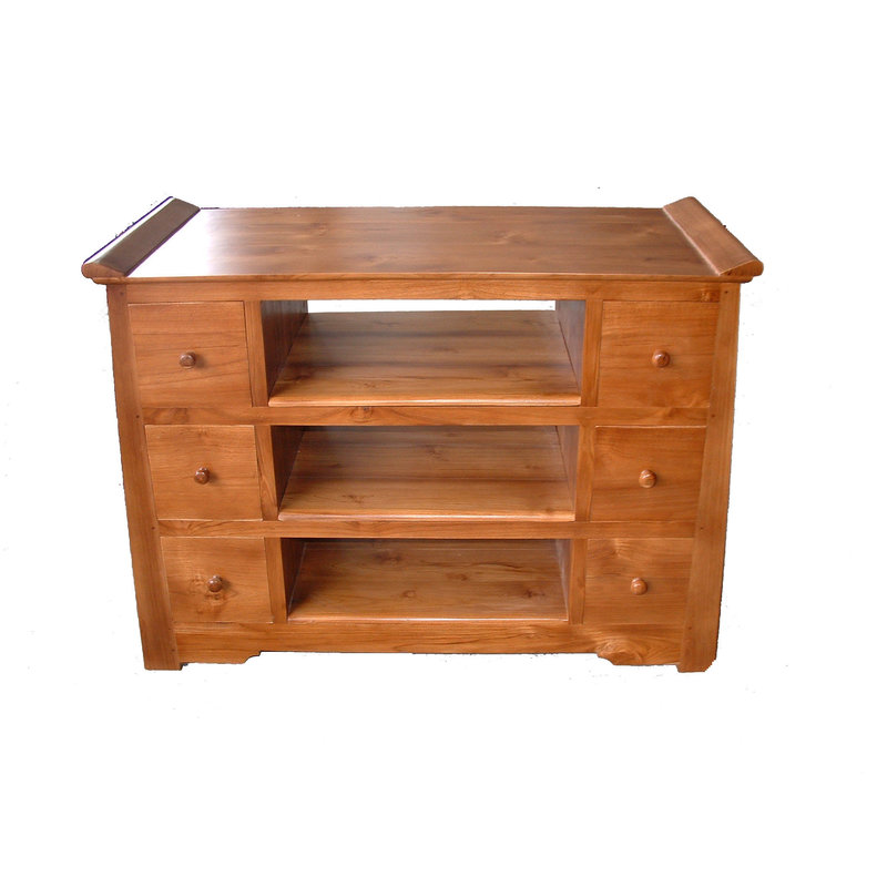 Meuble TV 6 tiroirs 100x50x80 Cm (BT-183) Naturel