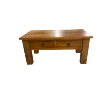 Table Basse en teck avec tiroirs 90x50x40 cm