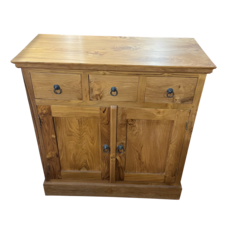 Buffet avec 2 Portes et 3 Tiroirs  80x40x80 Cm (BT 1387) Naturel