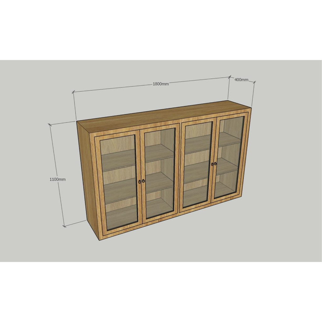 Haut de buffet 4 Portes 3 Étagères (BT-265)