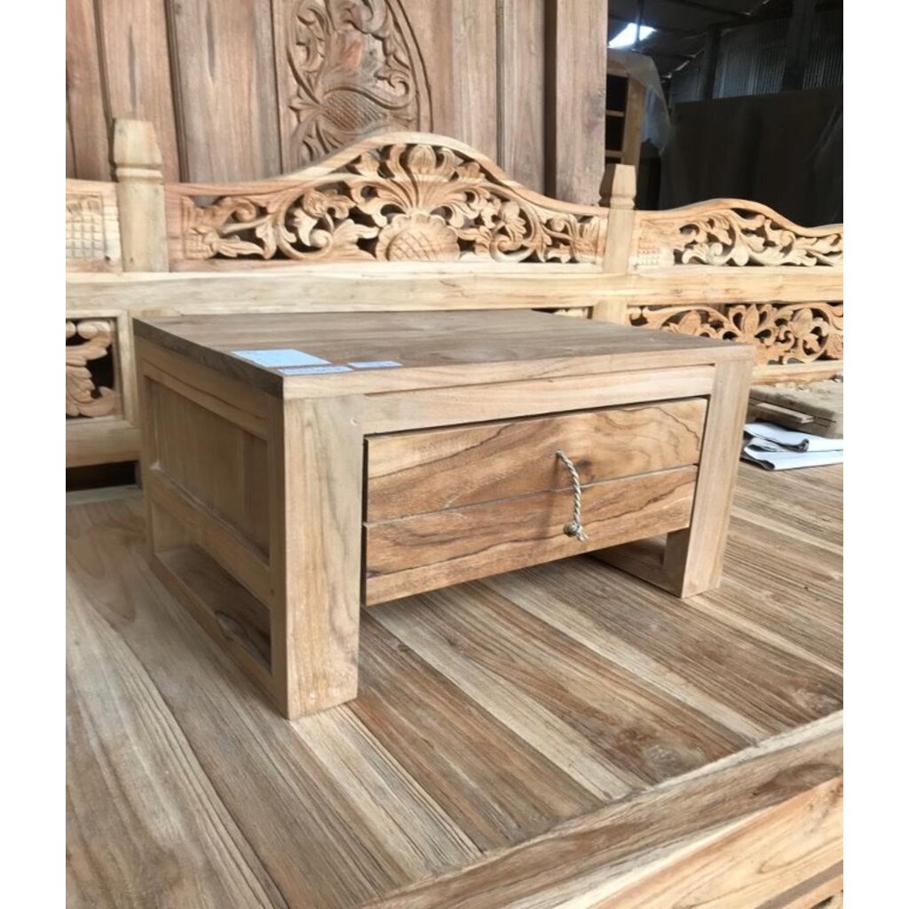 Table de chevet 1 tiroir Brut 50x30x35 Cm Square