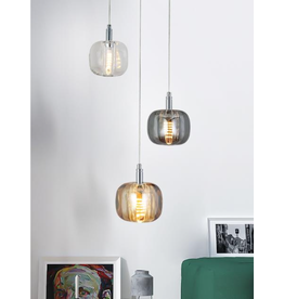 Monarque BIOT - Lustre 3 lampes suspendues en verre  ø 30 cm