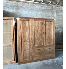 Armoire Minimalist 3 portes 6 tiroirs 160x60x200 Cm