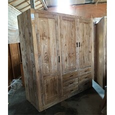 Armoire Minimalist 3 portes 6 tiroirs 160x60x200 Cm