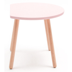 Table ronde pour enfant MDF + Hêtre 60x50x50 cm Rose