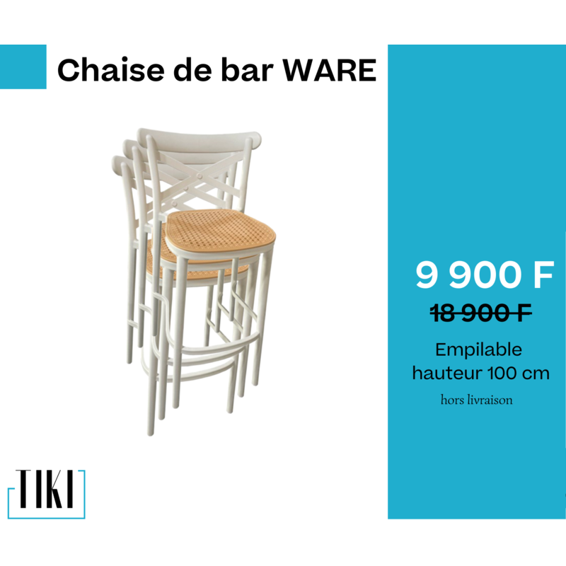 Chaise de bar WARE 38x38x100 Cm