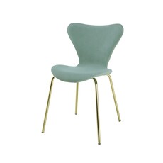 Chaise en velours et pieds métal