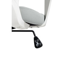 Chaise de bureau réglable en Aluminium Blanc et tissu Gris