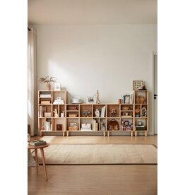Étagère 4 cases : 2 grande, 2 petites 34x30x111 cm Bois
