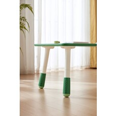 Table pour enfant 120x60x44-54 cm Blanc vert - Hauteur ajustable de 10 cm