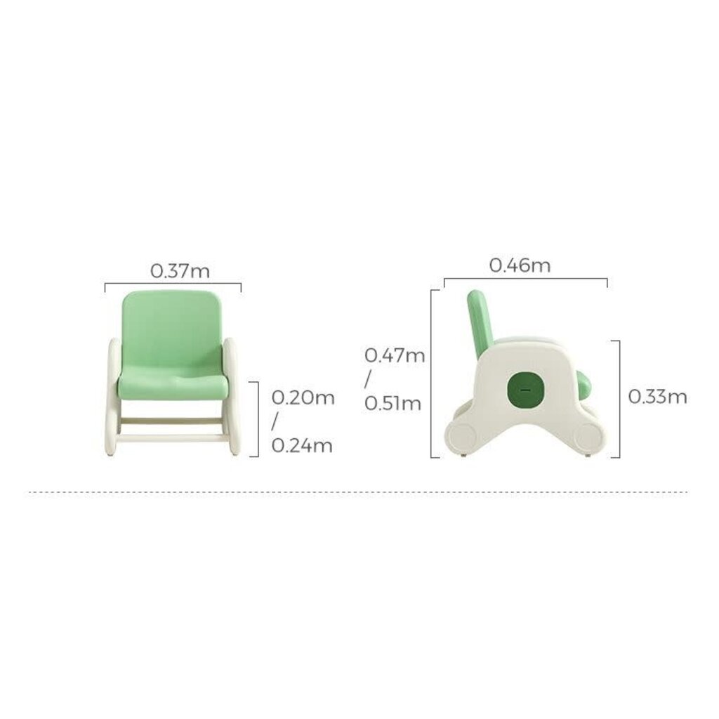 Chaise pour enfant 37x46x47 cm Blanc vert