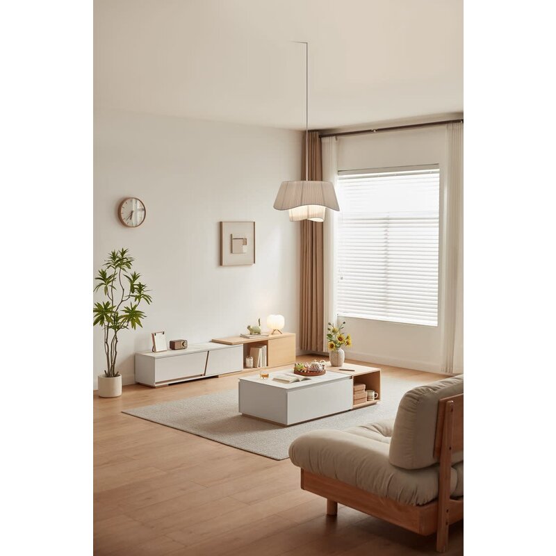 Meuble TV avec plateau en céramique 165x35x35,7 cm Bois + Gris clair