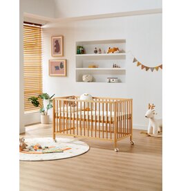 Lit pour enfant avec barrière 104x65x80 cm - Hauteur ajustable