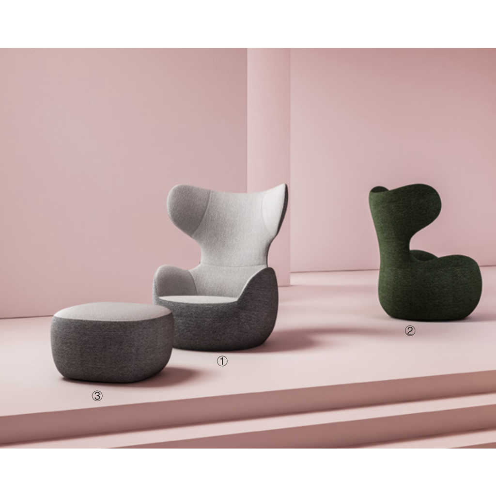 Fauteuil moderne et courbé