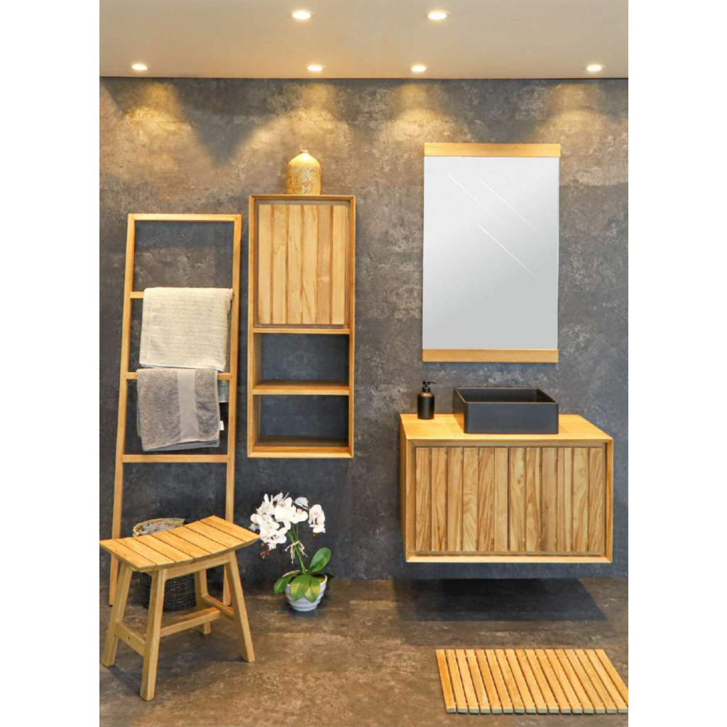 Porte Serviettes Kobe en teck 51x170x3 cm