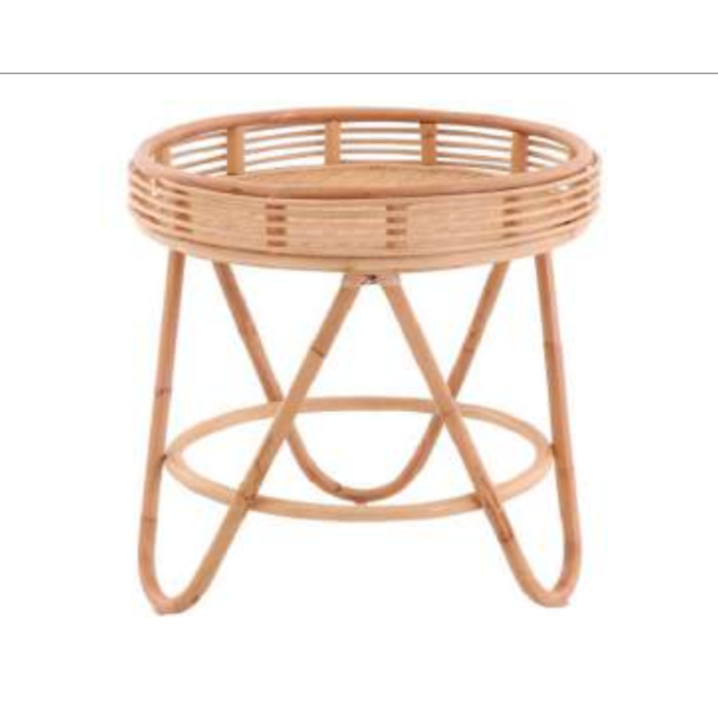 Table basse Iris en rotin Ø53x58 cm
