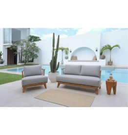 Fauteuil Rooji en Teck Premium Brut 82x73x69 cm