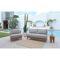 Sofa Rooji 2 places  en Teck Premium + Coussins Copacobana 165