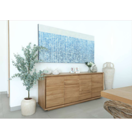 Buffet Oliver en Teck 4 portes 200x45x85 cm