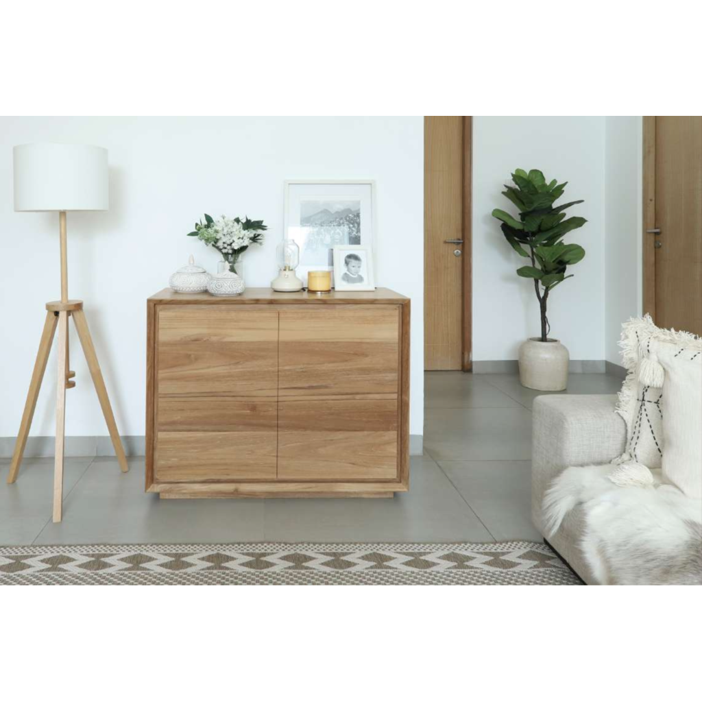 Buffet Oliver en Teck 2 portes 104x45x85 cm Amber brown