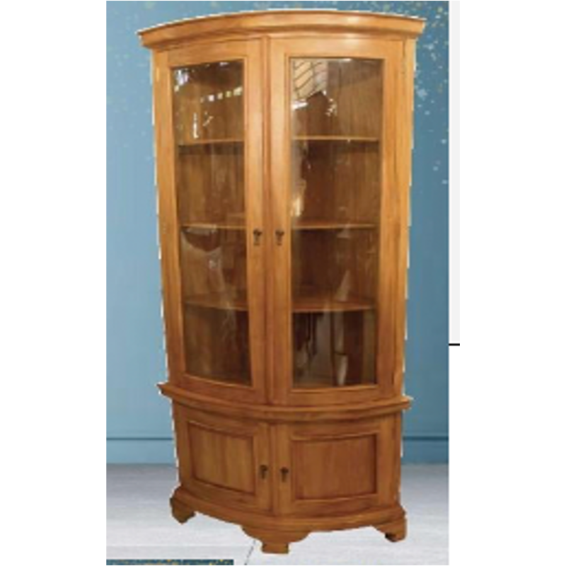 Armoire d'angle 4 portes 3 étagères 60x60x200 Cm (BT-523) Cérusé