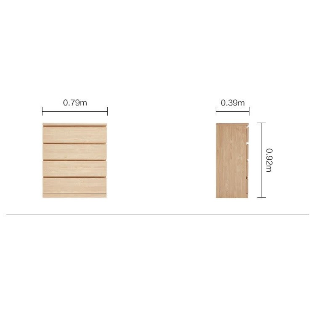 Commode 4 tiroirs 80x40x93 cm Bois