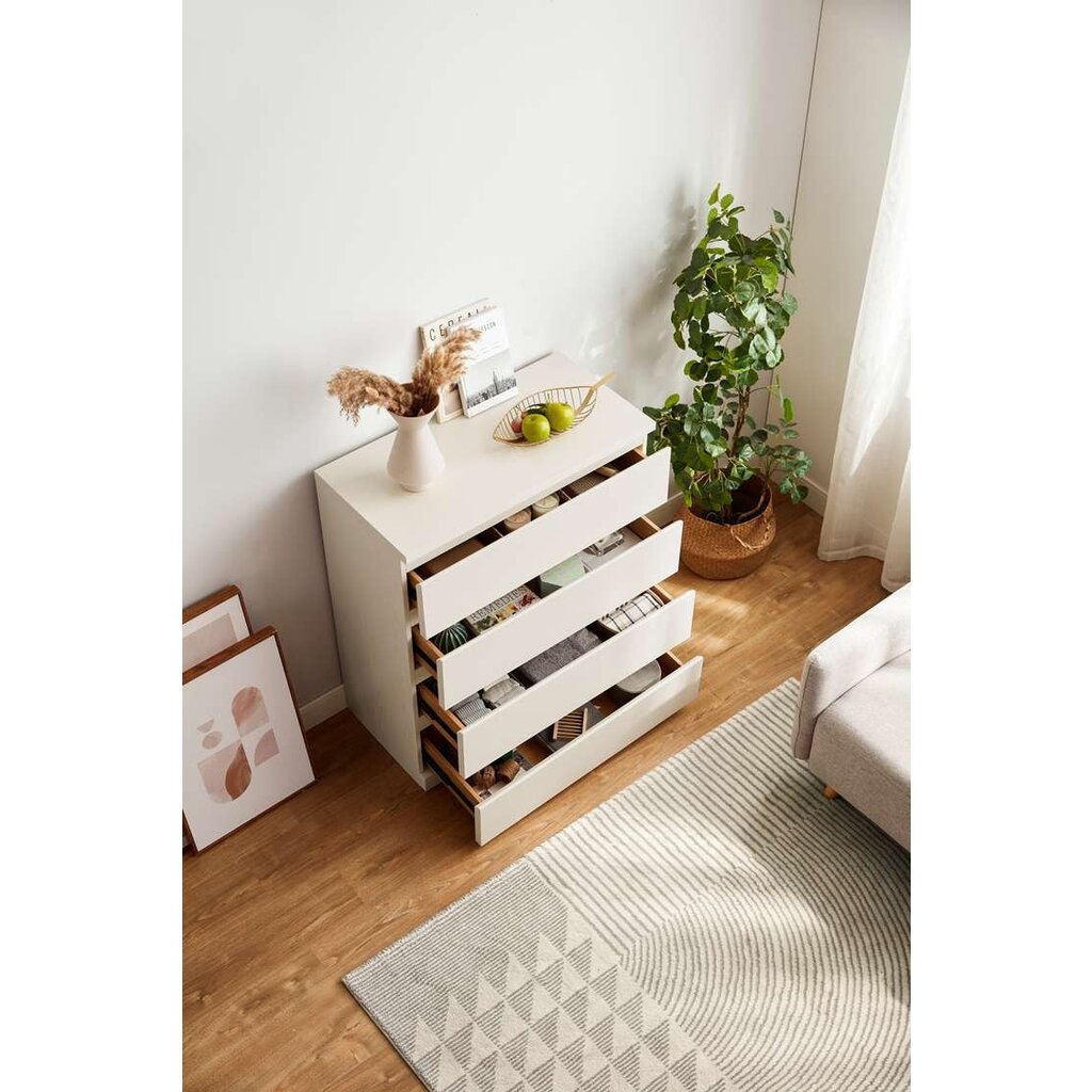 Commode 4 tiroirs 80x40x93 cm Bois