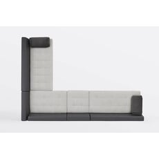 Sofa New-York modulable avec ottoman 385 cm Gris