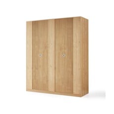 Penderie 2 portes coulissantes 160x60x213 cm Bois + Blanc