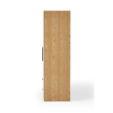 Armoire penderie 3 portes 2 tiroirs 120x60x200 cm Bois + Blanc